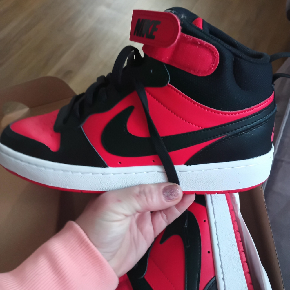 Nike Red and Black High-Top Sneakers